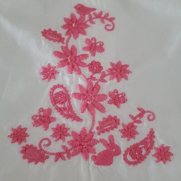 Vintage Baby B'gosh Embroidered Floral Sleeveless Top Size Newborn - Picture 2 of 9